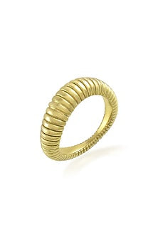 Gold Plated (Water Resistance Premium Plating) Ripple Ring
