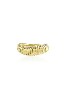 Gold Plated (Water Resistance Premium Plating) Ripple Ring