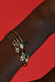 Gold Plated (Water Resistance Premium Plating) Labradorite Handcuff