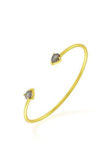 Gold Plated (Water Resistance Premium Plating) Labradorite Handcuff