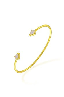 Gold Plated (Water Resistance Premium Plating) Rainbow Moon Stone Handcuff