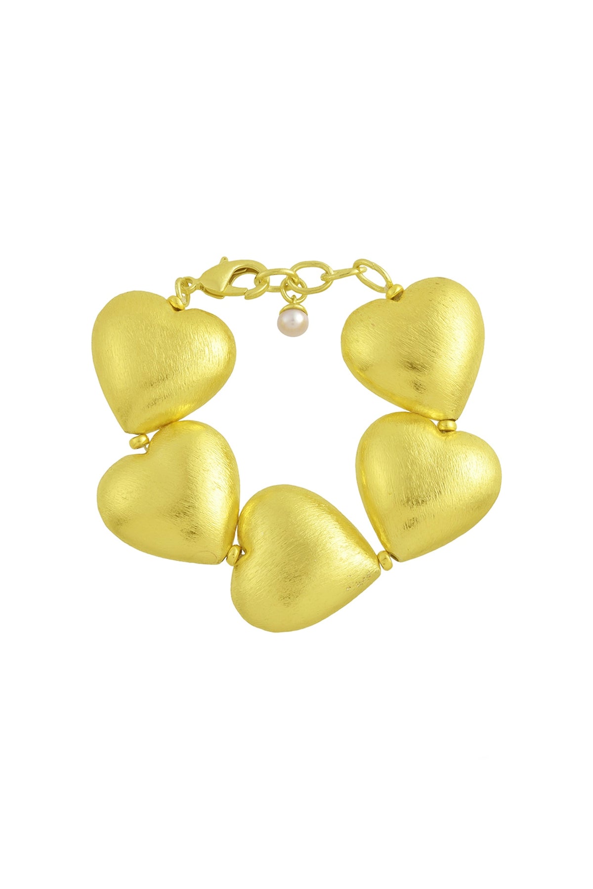 Gold Plated (Water Resistance Premium Plating) Chunky Heart Bracelet