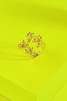 Gold Finish Pellet Ring