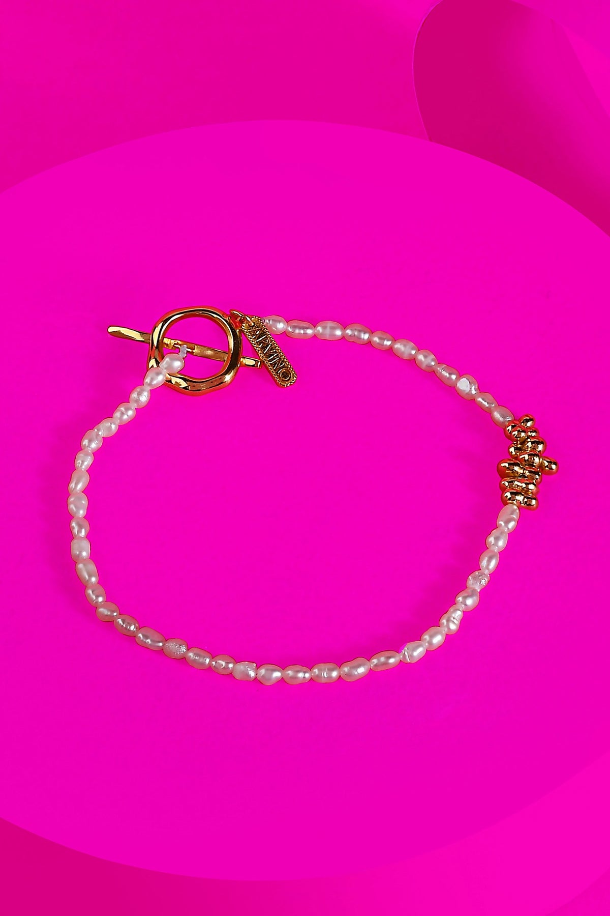 Gold Finish Pearl & Beaded Bracelet