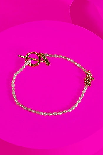 Gold Finish Pearl & Beaded Bracelet