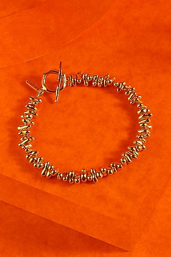 Gold Finish Pellet Bracelet