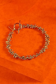 Gold Finish Pellet Bracelet