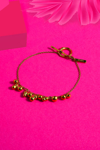 Gold Finish Dangling Bracelet