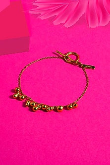 Gold Finish Dangling Bracelet