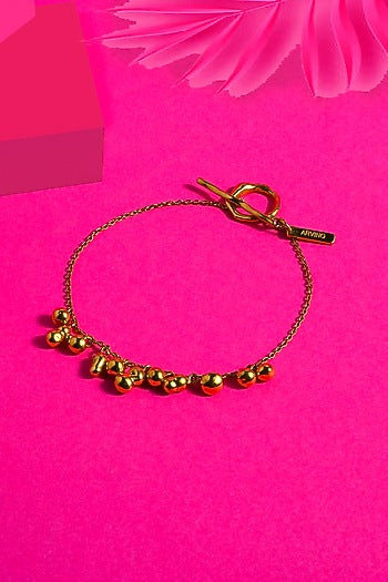 Gold Finish Dangling Bracelet