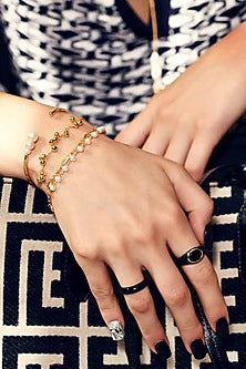 Gold Finish Dangling Bracelet