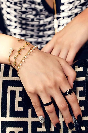 Gold Finish Dangling Bracelet