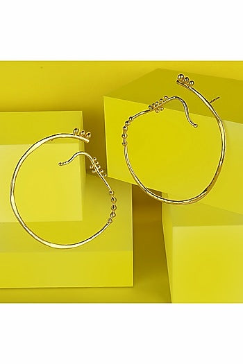 Gold Finish Aura Earrings