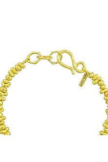 Gold Finish Molten Beaded Bracelet