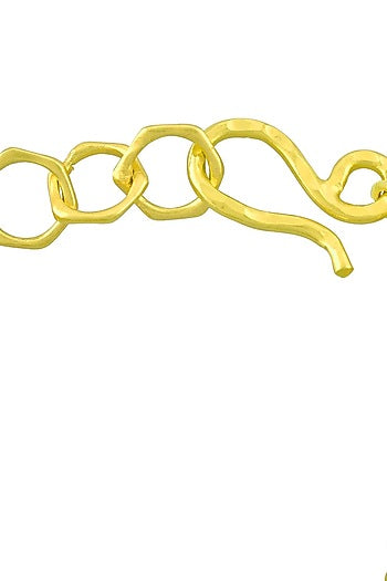 Gold Finish Molten Beaded Bracelet