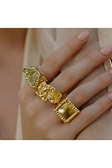 Gold Finish Mountain Ring