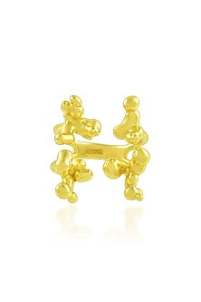 Gold Finish Pellet Ring