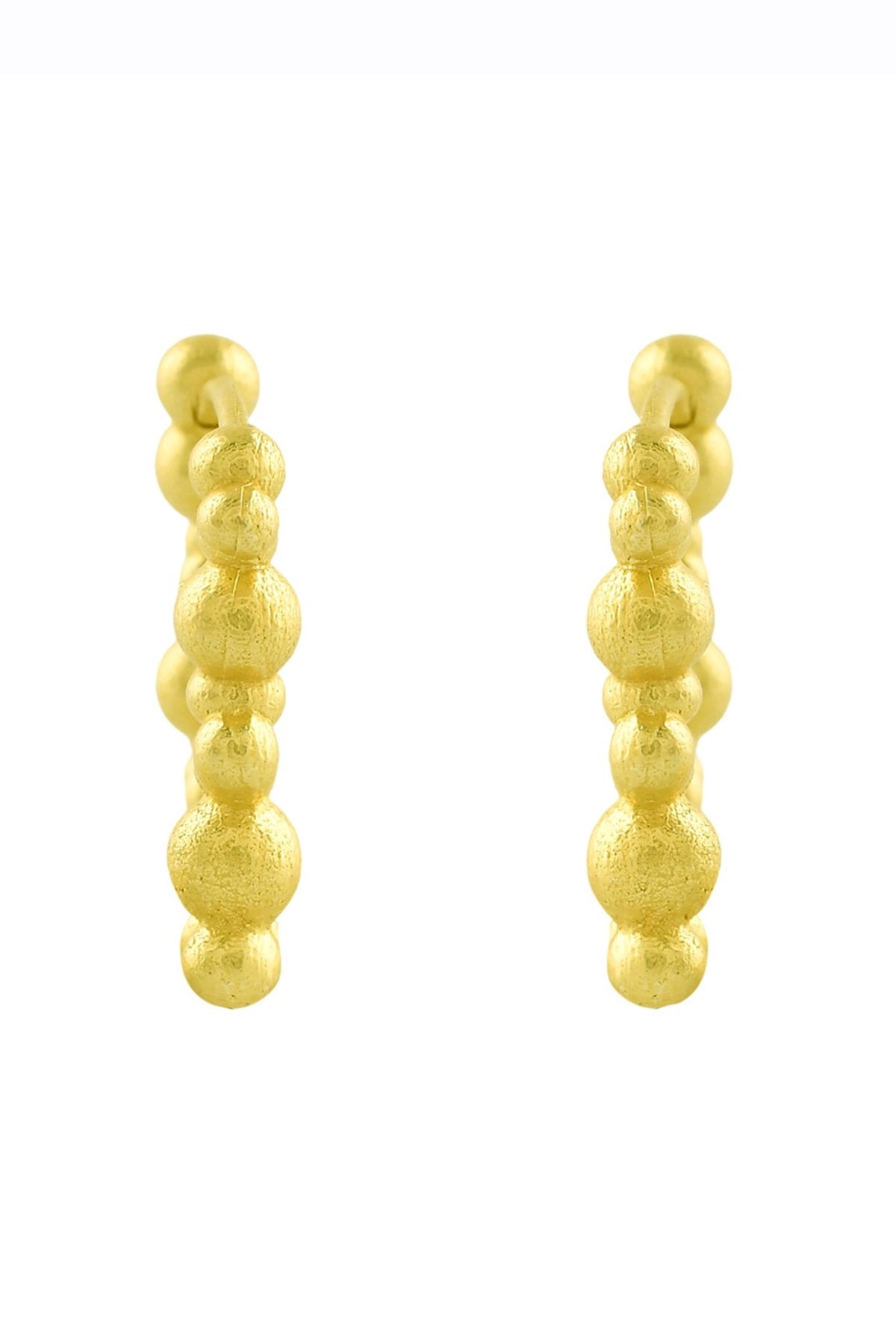Gold Finish Rowdy Rectangle Huggie Earrings