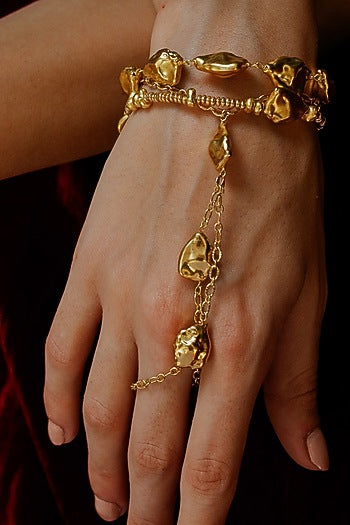 Gold Finish Harness Bracelet