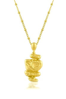 Gold Finish Patrimony Totem Necklace