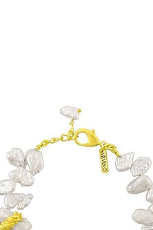 Gold Finish Pratapgarhi Melted Baroque Pearl Bracelet