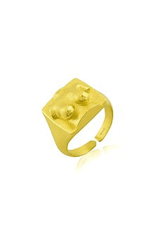 Gold Finish Statement Ring