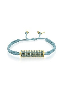 Gold Finish Cubic Zirconia Bar Bracelet