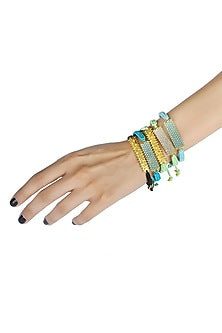 Gold Finish Cubic Zirconia Bar Bracelet