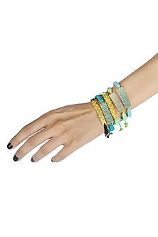 Gold Finish Cubic Zirconia Adjustable Bar Bracelet