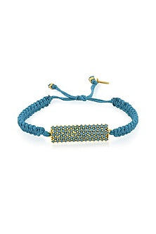 Gold Finish Adjustable Bar Bracelet With Cubic Zirconia