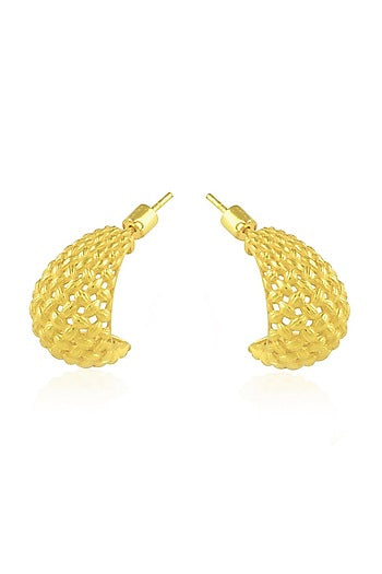 Gold Finish Hoop Earrings