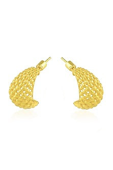 Gold Finish Hoop Earrings