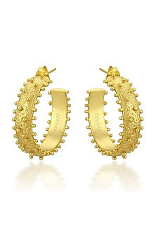 Gold Finish Hoop Earrings