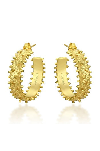 Gold Finish Hoop Earrings