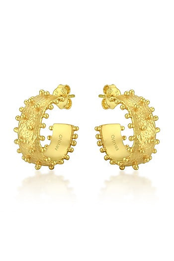 Gold Finish Mini Hoop Earrings