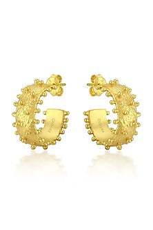 Gold Finish Mini Hoop Earrings