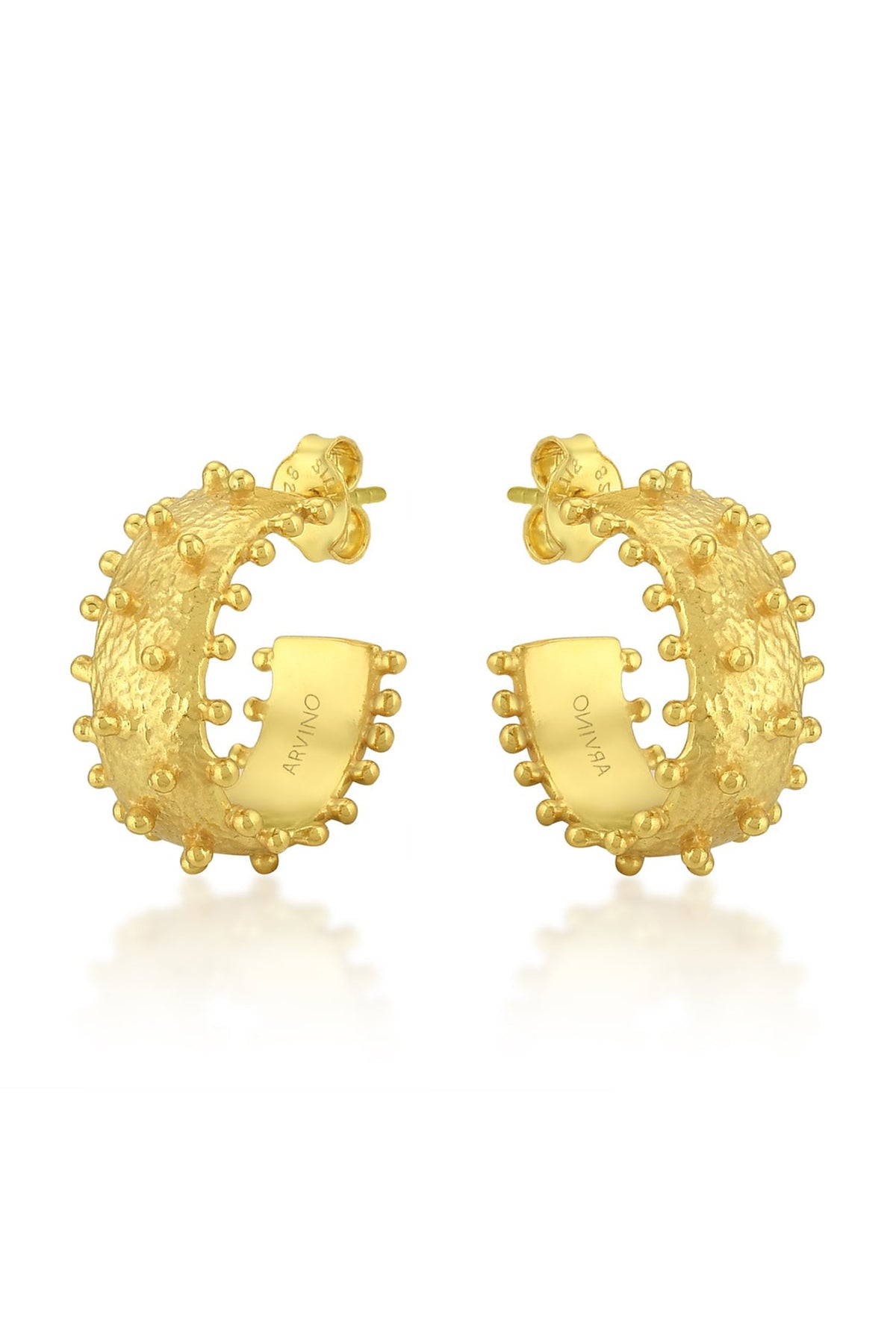 Gold Finish Mini Hoop Earrings
