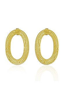 Gold Finish Hoop Earrings
