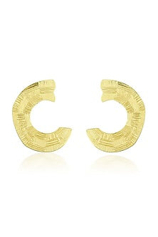 Gold Plated Handcrafted Hoop Earrings