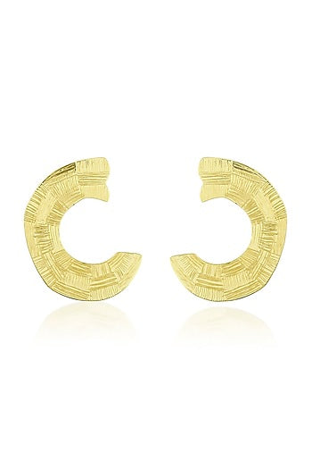 Gold Plated Handcrafted Hoop Earrings