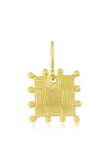Gold Finish Pendant In Mixed Metal