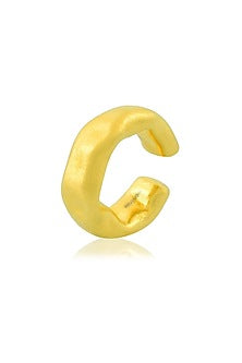 Gold Finish Crumple Foil Ear Cuff