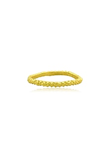 Multi-Tone Finish Recycled Bronze Rings (Set Of 4)