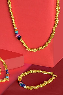 Gold Finish Beaded Bracelet