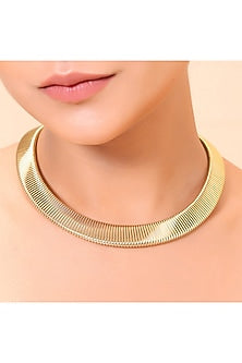 Gold Finish Axis Power Flexible Necklace