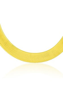 Gold Finish Axis Power Flexible Necklace