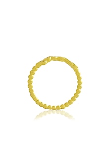 Gold Finish White Cubic Zirconia Band Ring