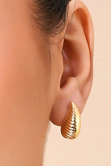 Gold Finish Teardrop Earrings