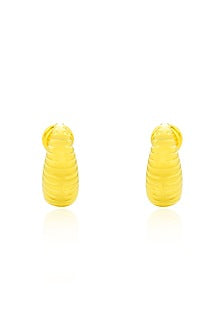Gold Finish Teardrop Earrings