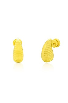 Gold Finish Teardrop Earrings